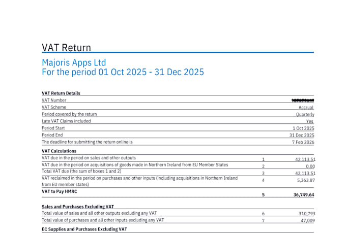 do UK vat return preparation and filing to hmrc